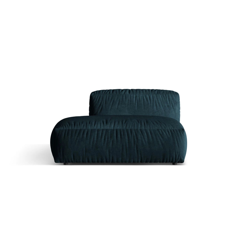Martina Modulares Sofa Sitzelement, Linke Seite, aus Samt in Deep Petrol (Vogue 13), 133x106 cm von Micadoni – Bild 1