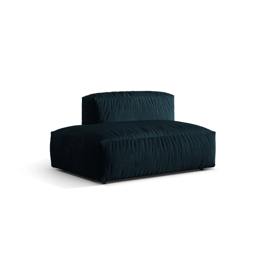 Martina Modulares Sofa Sitzelement, Linke Seite, aus Samt in Deep Petrol (Vogue 13), 133x106 cm von Micadoni – Bild 3
