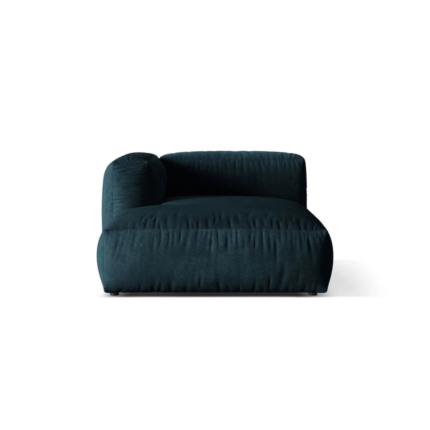 Martina Modulares Sofa Sitzelement, Linke Seite, aus Samt in Deep Petrol (Vogue 13), 176x120 cm von Micadoni – Bild 1