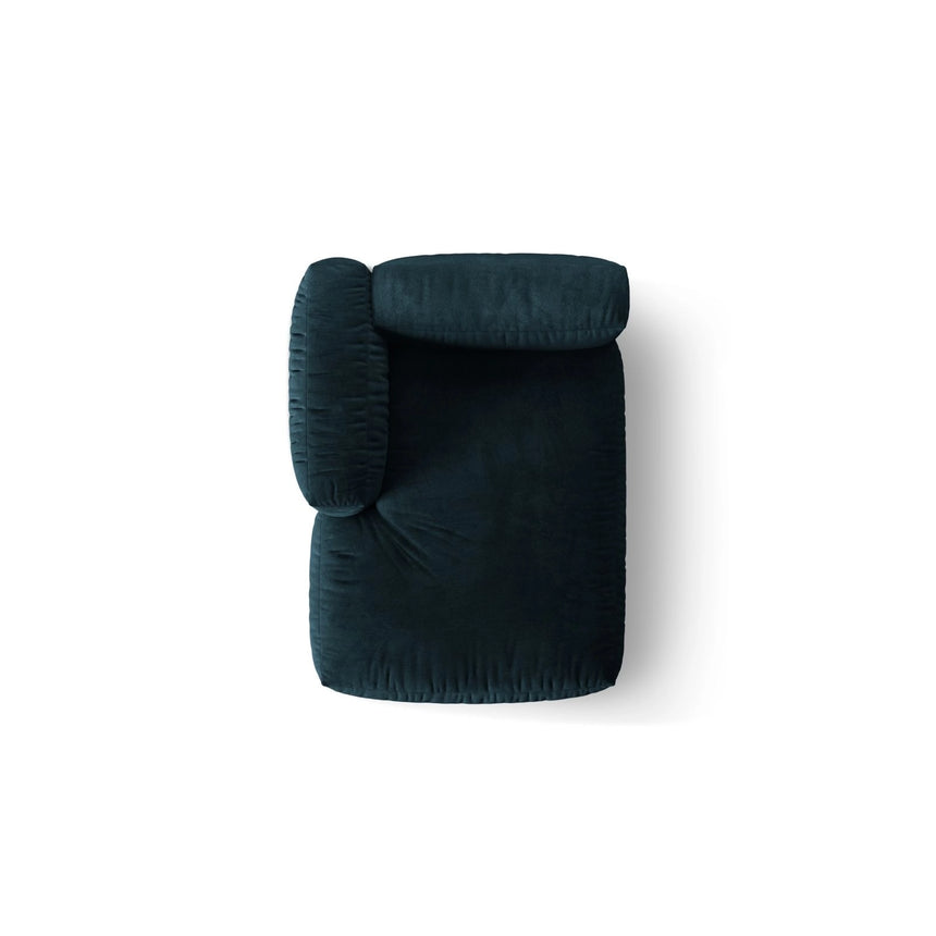 Martina Modulares Sofa Sitzelement, Linke Seite, aus Samt in Deep Petrol (Vogue 13), 176x120 cm von Micadoni – Bild 5
