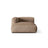 Martina Modulares Sofa Sitzelement, Linke Seite, aus Samt in Dunkelbeige (Vogue 3), 176x120 cm von Micadoni – Bild 1