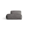 Martina Modulares Sofa Sitzelement, Linke Seite, aus Samt in Grau (Vogue 15), 133x106 cm von Micadoni – Bild 1