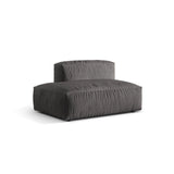 Martina Modulares Sofa Sitzelement, Linke Seite, aus Samt in Grau (Vogue 15), 133x106 cm von Micadoni – Bild 3