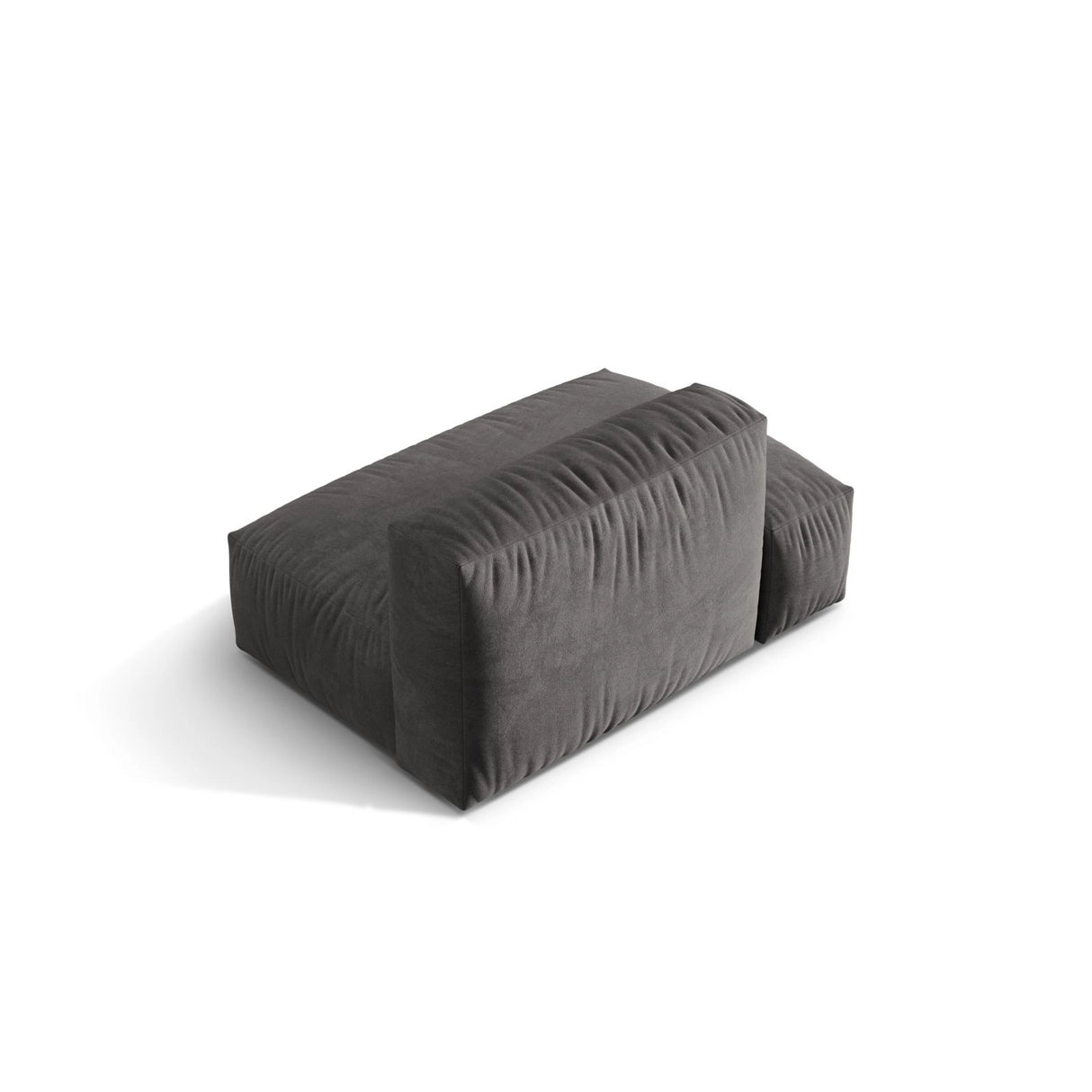 Martina Modulares Sofa Sitzelement, Linke Seite, aus Samt in Grau (Vogue 15), 133x106 cm von Micadoni – Bild 4
