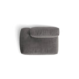 Martina Modulares Sofa Sitzelement, Linke Seite, aus Samt in Grau (Vogue 15), 133x106 cm von Micadoni – Bild 5