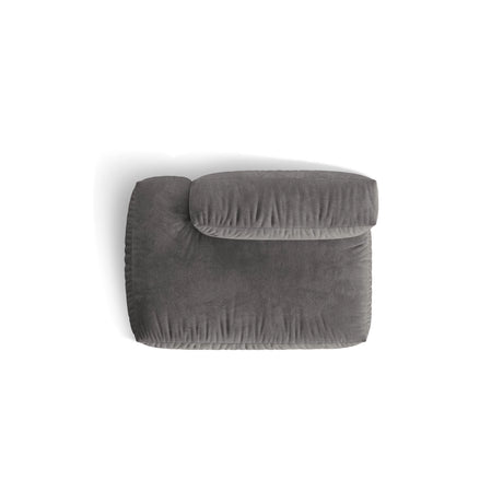 Martina Modulares Sofa Sitzelement, Linke Seite, aus Samt in Grau (Vogue 15), 133x106 cm von Micadoni – Bild 5