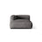 Martina Modulares Sofa Sitzelement, Linke Seite, aus Samt in Grau (Vogue 15), 176x120 cm von Micadoni – Bild 1