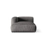 Martina Modulares Sofa Sitzelement, Linke Seite, aus Samt in Grau (Vogue 15), 176x120 cm von Micadoni – Bild 1