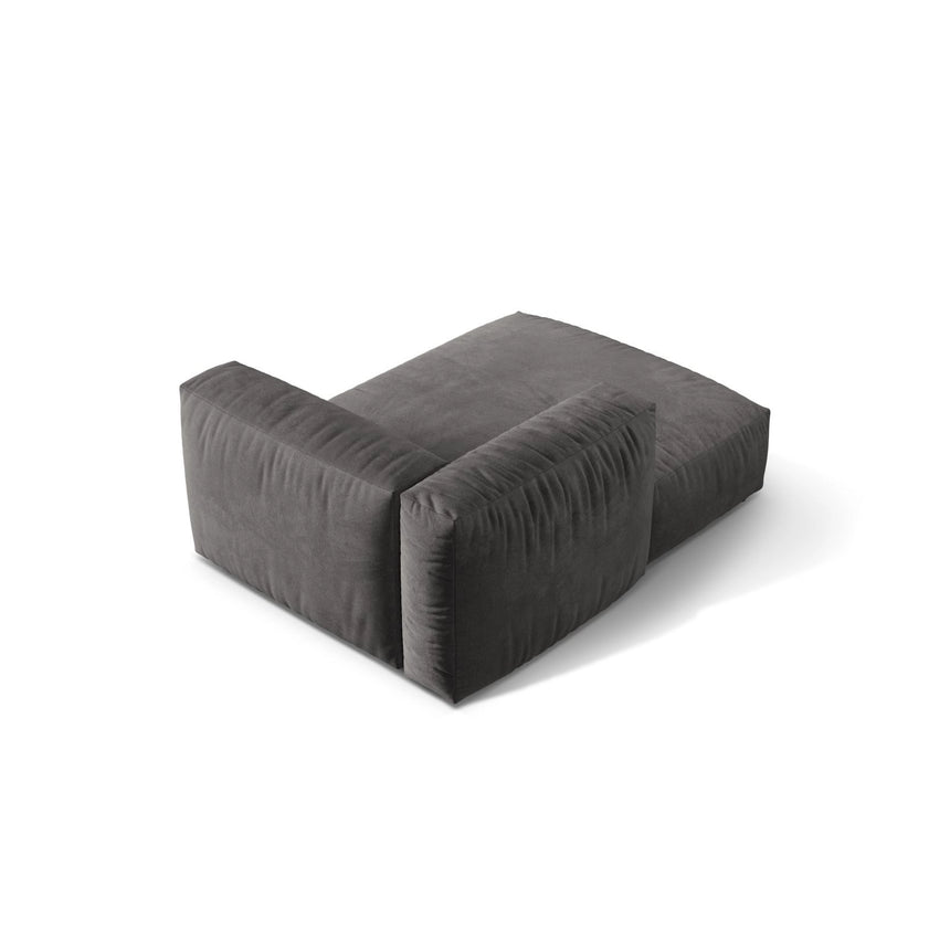 Martina Modulares Sofa Sitzelement, Linke Seite, aus Samt in Grau (Vogue 15), 176x120 cm von Micadoni – Bild 4
