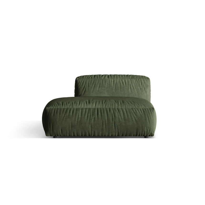 Martina Modulares Sofa Sitzelement, Linke Seite, aus Samt in Grün (Vogue 11), 133x106 cm von Micadoni – Bild 1