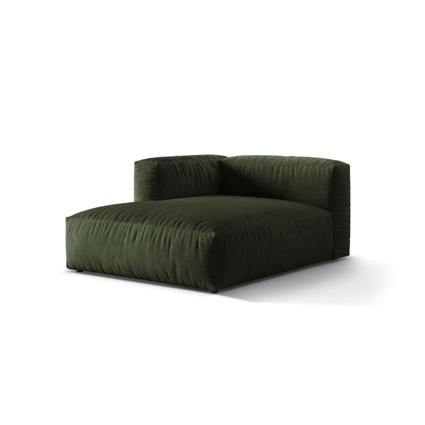 Martina Modulares Sofa Sitzelement, Linke Seite, aus Samt in Grün (Vogue 11), 176x120 cm von Micadoni – Bild 3