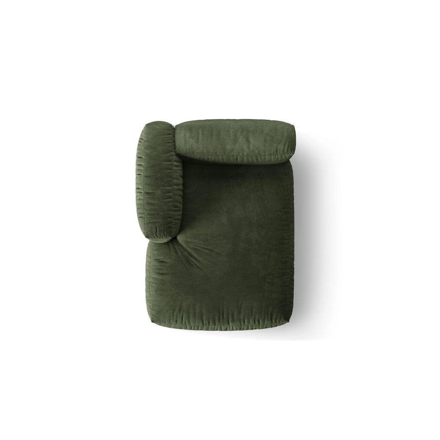 Martina Modulares Sofa Sitzelement, Linke Seite, aus Samt in Grün (Vogue 11), 176x120 cm von Micadoni – Bild 5