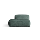 Martina Modulares Sofa Sitzelement, Linke Seite, aus Samt in Petrol (Vogue 12), 133x106 cm von Micadoni – Bild 1
