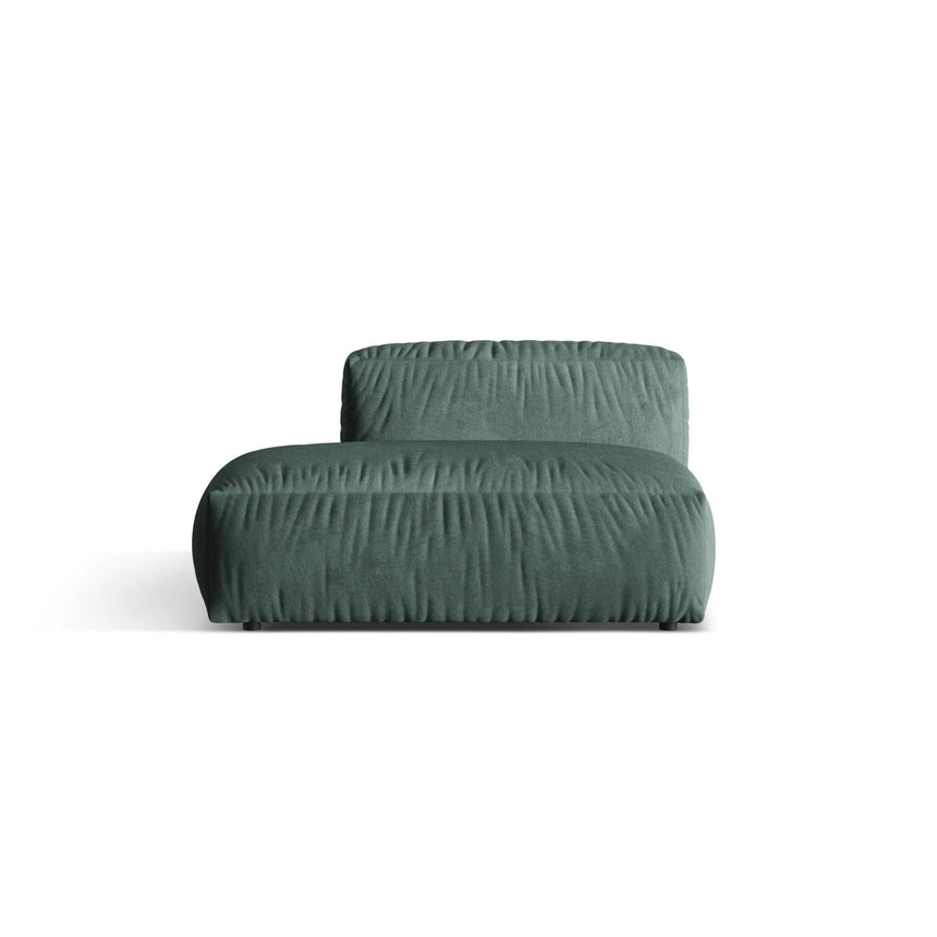 Martina Modulares Sofa Sitzelement, Linke Seite, aus Samt in Petrol (Vogue 12), 133x106 cm von Micadoni – Bild 1