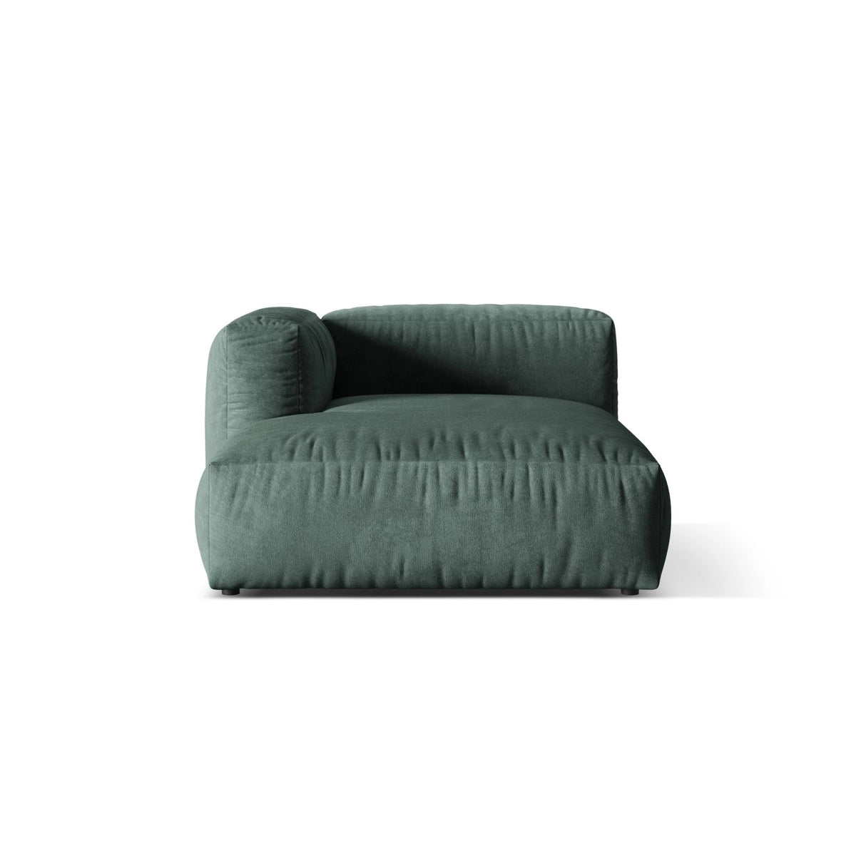 Martina Modulares Sofa Sitzelement, Linke Seite, aus Samt in Petrol (Vogue 12), 176x120 cm von Micadoni – Bild 1