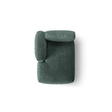 Martina Modulares Sofa Sitzelement, Linke Seite, aus Samt in Petrol (Vogue 12), 176x120 cm von Micadoni – Bild 5