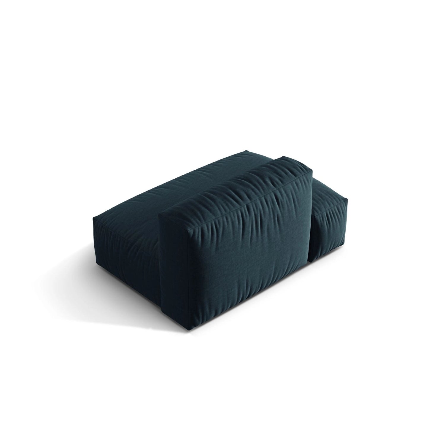 Martina Modulares Sofa Sitzelement, Linke Seite, aus Strukturierter Stoff in Blau Jeans (Boston Ocean), 133x106 cm von Micadoni – Bild 4