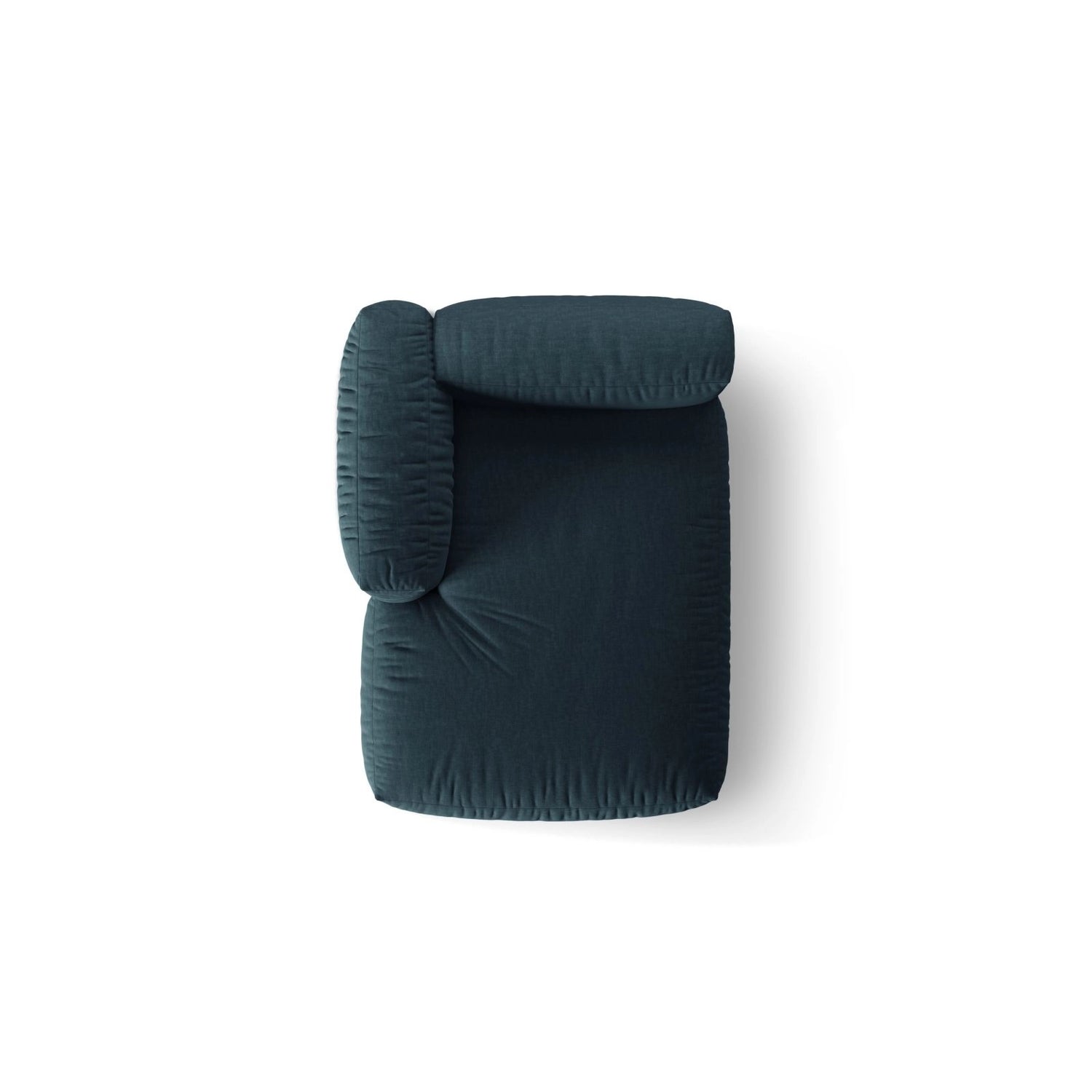 Martina Modulares Sofa Sitzelement, Linke Seite, aus Strukturierter Stoff in Blau Jeans (Boston Ocean), 176x120 cm von Micadoni – Bild 5