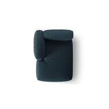 Martina Modulares Sofa Sitzelement, Linke Seite, aus Strukturierter Stoff in Blau Jeans (Boston Ocean), 176x120 cm von Micadoni – Bild 5