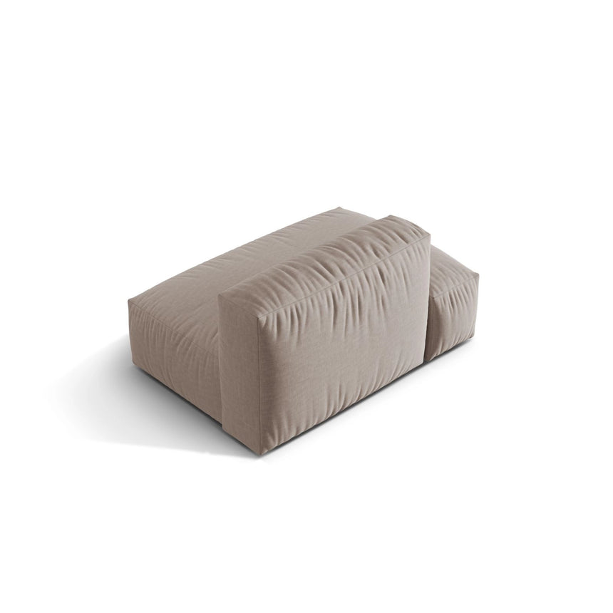 Martina Modulares Sofa Sitzelement, Linke Seite, aus Strukturierter Stoff in Dunkelbeige (Boston Trufa), 133x106 cm von Micadoni – Bild 4