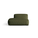 Martina Modulares Sofa Sitzelement, Linke Seite, aus Strukturierter Stoff in Grün (Boston Forest), 133x106 cm von Micadoni – Bild 1