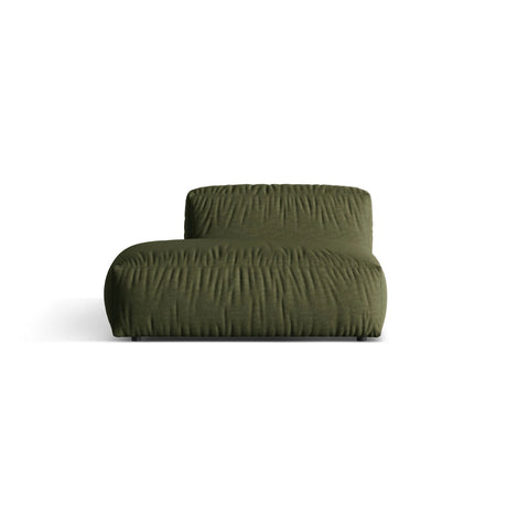 Martina Modulares Sofa Sitzelement, Linke Seite, aus Strukturierter Stoff in Grün (Boston Forest), 133x106 cm von Micadoni – Bild 1