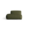 Martina Modulares Sofa Sitzelement, Linke Seite, aus Strukturierter Stoff in Grün (Boston Forest), 133x106 cm von Micadoni – Bild 1