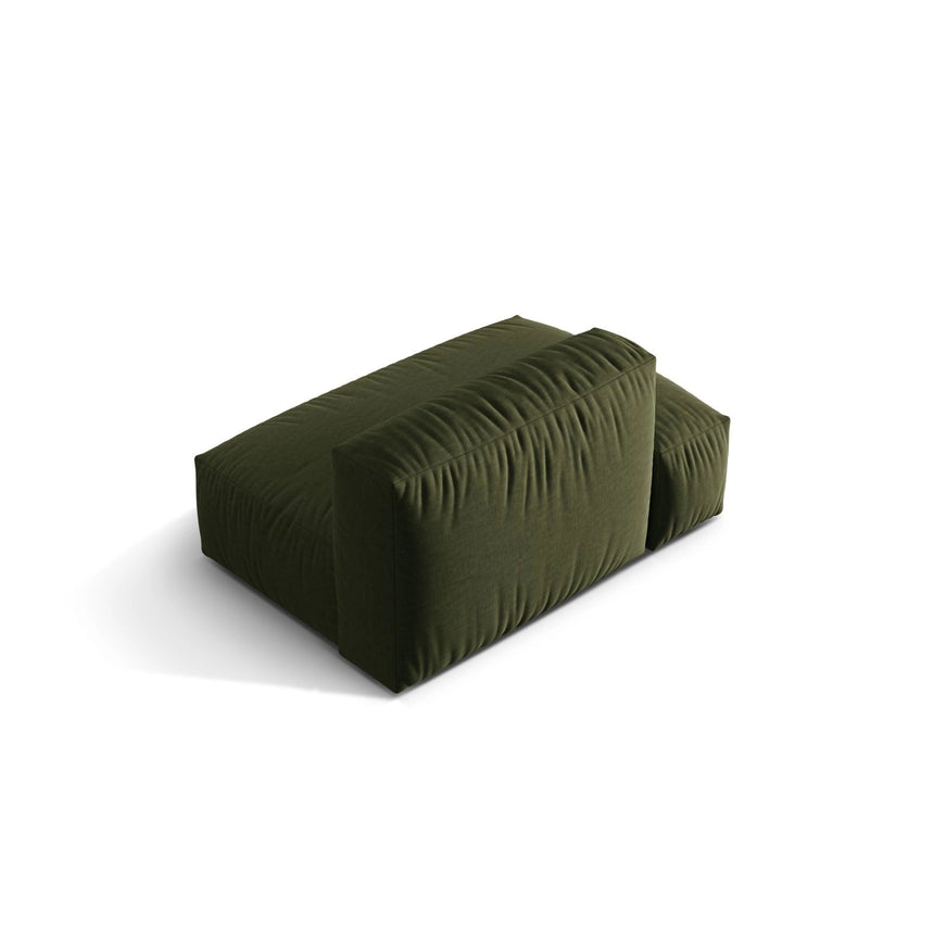 Martina Modulares Sofa Sitzelement, Linke Seite, aus Strukturierter Stoff in Grün (Boston Forest), 133x106 cm von Micadoni – Bild 4