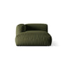 Martina Modulares Sofa Sitzelement, Linke Seite, aus Strukturierter Stoff in Grün (Boston Forest), 176x120 cm von Micadoni – Bild 1