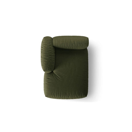 Martina Modulares Sofa Sitzelement, Linke Seite, aus Strukturierter Stoff in Grün (Boston Forest), 176x120 cm von Micadoni – Bild 5