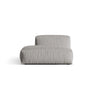 Martina Modulares Sofa Sitzelement, Linke Seite, aus Strukturierter Stoff in Hellgrau (Boston Light Grey), 133x106 cm von Micadoni – Bild 1