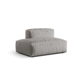 Martina Modulares Sofa Sitzelement, Linke Seite, aus Strukturierter Stoff in Hellgrau (Boston Light Grey), 133x106 cm von Micadoni – Bild 3