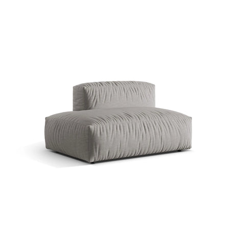 Martina Modulares Sofa Sitzelement, Linke Seite, aus Strukturierter Stoff in Hellgrau (Boston Light Grey), 133x106 cm von Micadoni – Bild 3
