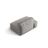 Martina Modulares Sofa Sitzelement, Linke Seite, aus Strukturierter Stoff in Hellgrau (Boston Light Grey), 133x106 cm von Micadoni – Bild 4