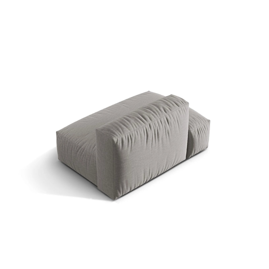 Martina Modulares Sofa Sitzelement, Linke Seite, aus Strukturierter Stoff in Hellgrau (Boston Light Grey), 133x106 cm von Micadoni – Bild 4