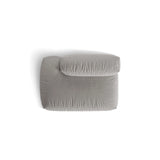 Martina Modulares Sofa Sitzelement, Linke Seite, aus Strukturierter Stoff in Hellgrau (Boston Light Grey), 133x106 cm von Micadoni – Bild 5