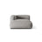 Martina Modulares Sofa Sitzelement, Linke Seite, aus Strukturierter Stoff in Hellgrau (Boston Light Grey), 176x120 cm von Micadoni – Bild 1