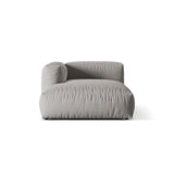 Martina Modulares Sofa Sitzelement, Linke Seite, aus Strukturierter Stoff in Hellgrau (Boston Light Grey), 176x120 cm von Micadoni – Bild 1