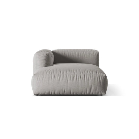Martina Modulares Sofa Sitzelement, Linke Seite, aus Strukturierter Stoff in Hellgrau (Boston Light Grey), 176x120 cm von Micadoni – Bild 1
