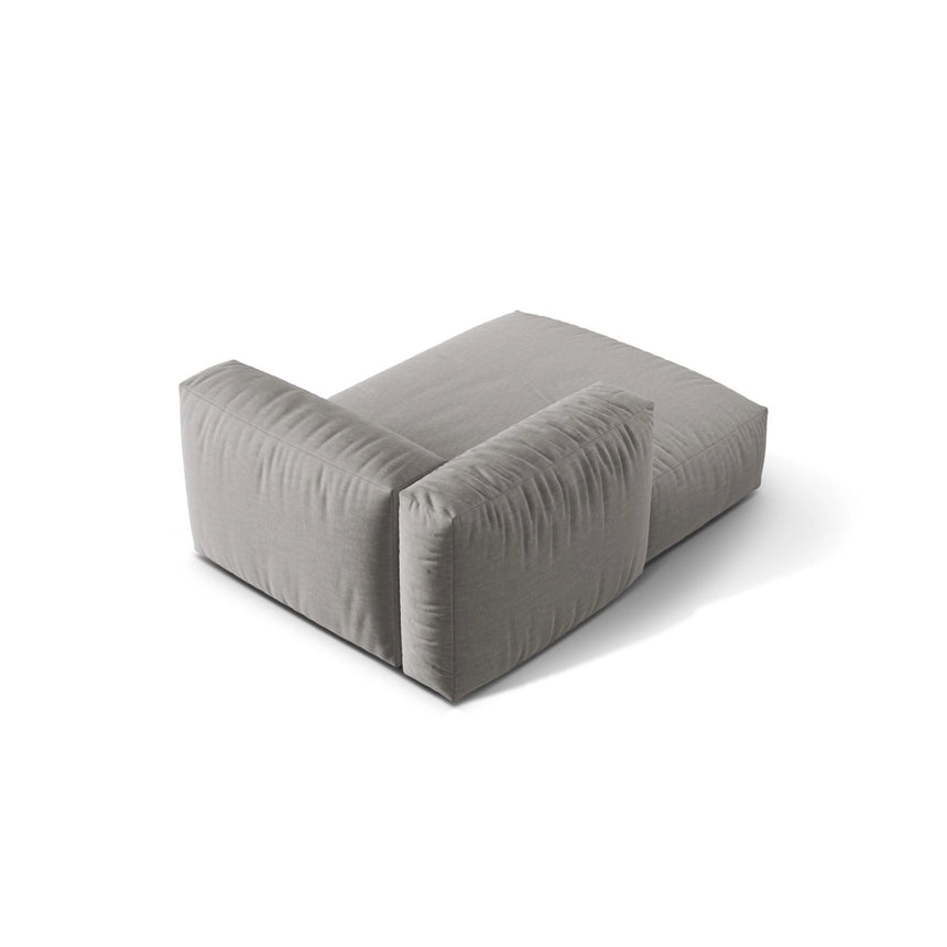 Martina Modulares Sofa Sitzelement, Linke Seite, aus Strukturierter Stoff in Hellgrau (Boston Light Grey), 176x120 cm von Micadoni – Bild 4