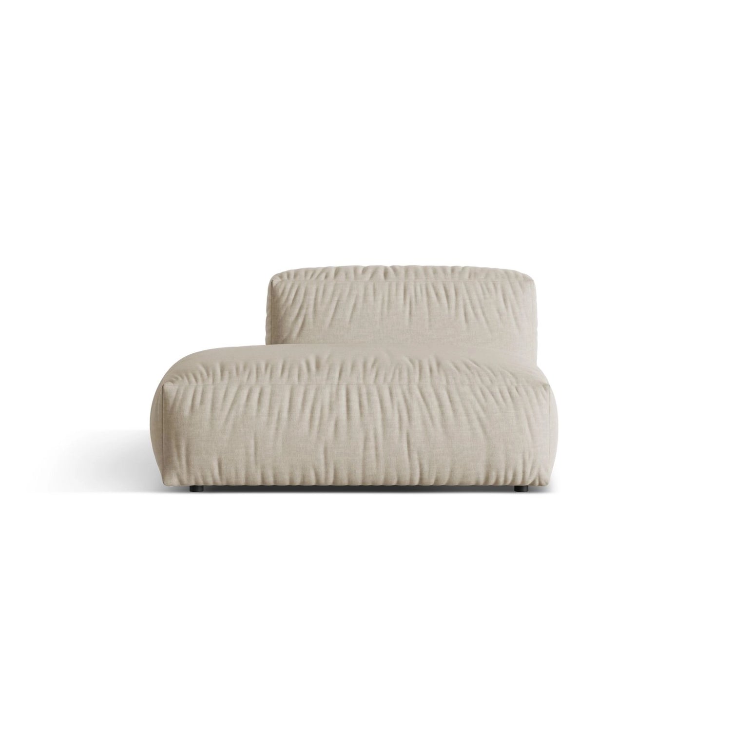 Martina Modulares Sofa Sitzelement, Linke Seite, aus Strukturierter Stoff in Leichtes Beige (Boston Toffee), 133x106 cm von Micadoni – Bild 1