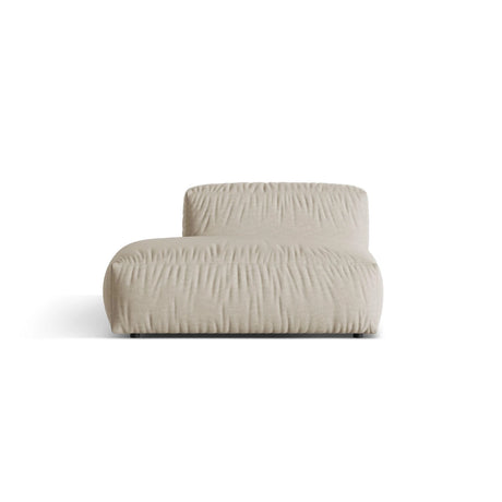 Martina Modulares Sofa Sitzelement, Linke Seite, aus Strukturierter Stoff in Leichtes Beige (Boston Toffee), 133x106 cm von Micadoni – Bild 1