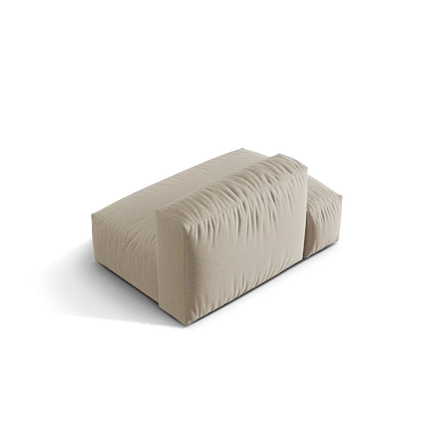 Martina Modulares Sofa Sitzelement, Linke Seite, aus Strukturierter Stoff in Leichtes Beige (Boston Toffee), 133x106 cm von Micadoni – Bild 4