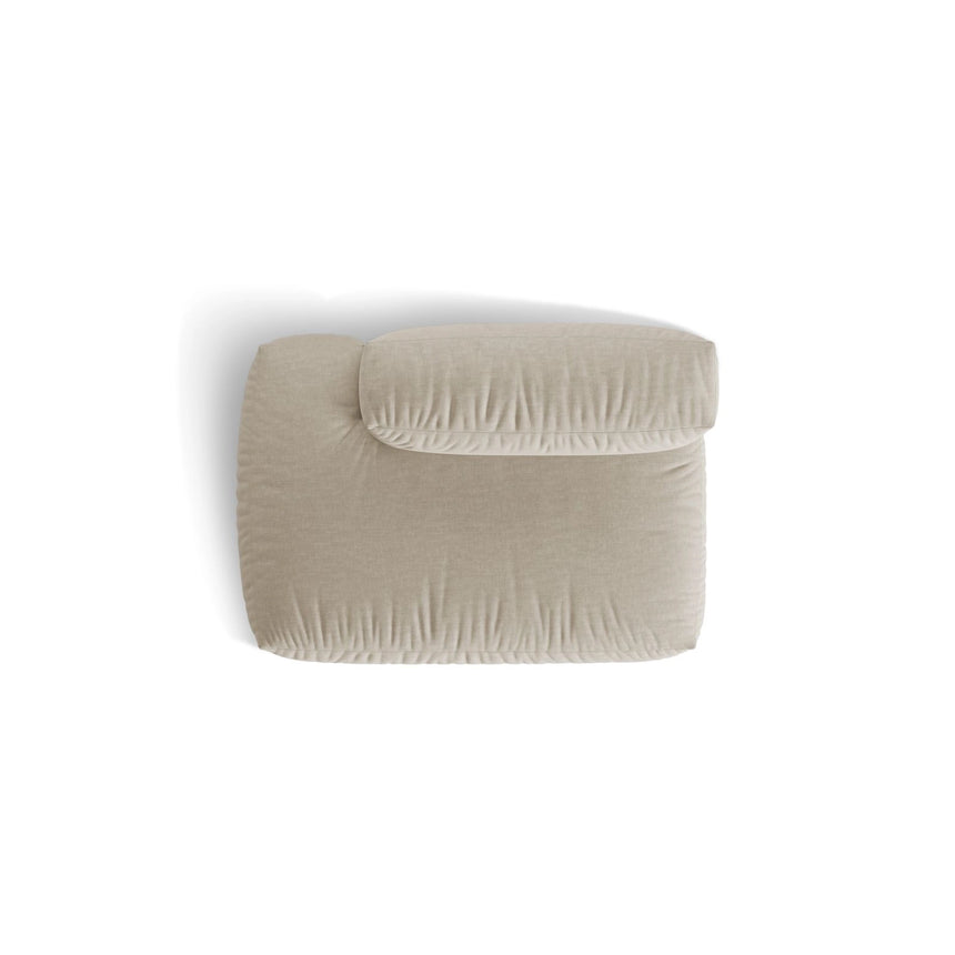 Martina Modulares Sofa Sitzelement, Linke Seite, aus Strukturierter Stoff in Leichtes Beige (Boston Toffee), 133x106 cm von Micadoni – Bild 5