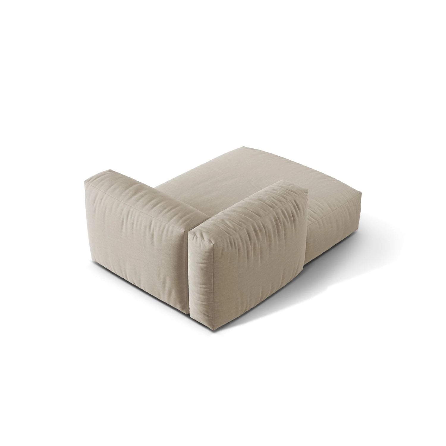Martina Modulares Sofa Sitzelement, Linke Seite, aus Strukturierter Stoff in Leichtes Beige (Boston Toffee), 176x120 cm von Micadoni – Bild 4
