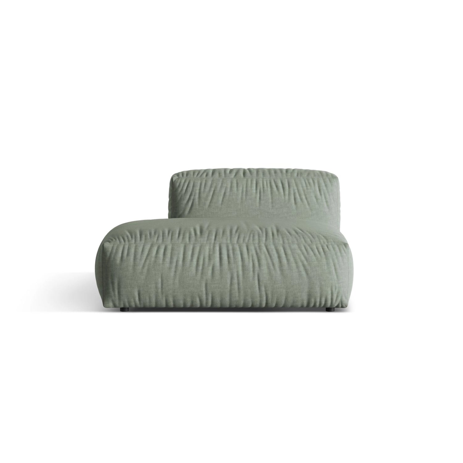Martina Modulares Sofa Sitzelement, Linke Seite, aus Strukturierter Stoff in Moosgrün (Boston Water Green), 133x106 cm von Micadoni – Bild 1