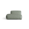 Martina Modulares Sofa Sitzelement, Linke Seite, aus Strukturierter Stoff in Moosgrün (Boston Water Green), 133x106 cm von Micadoni – Bild 1