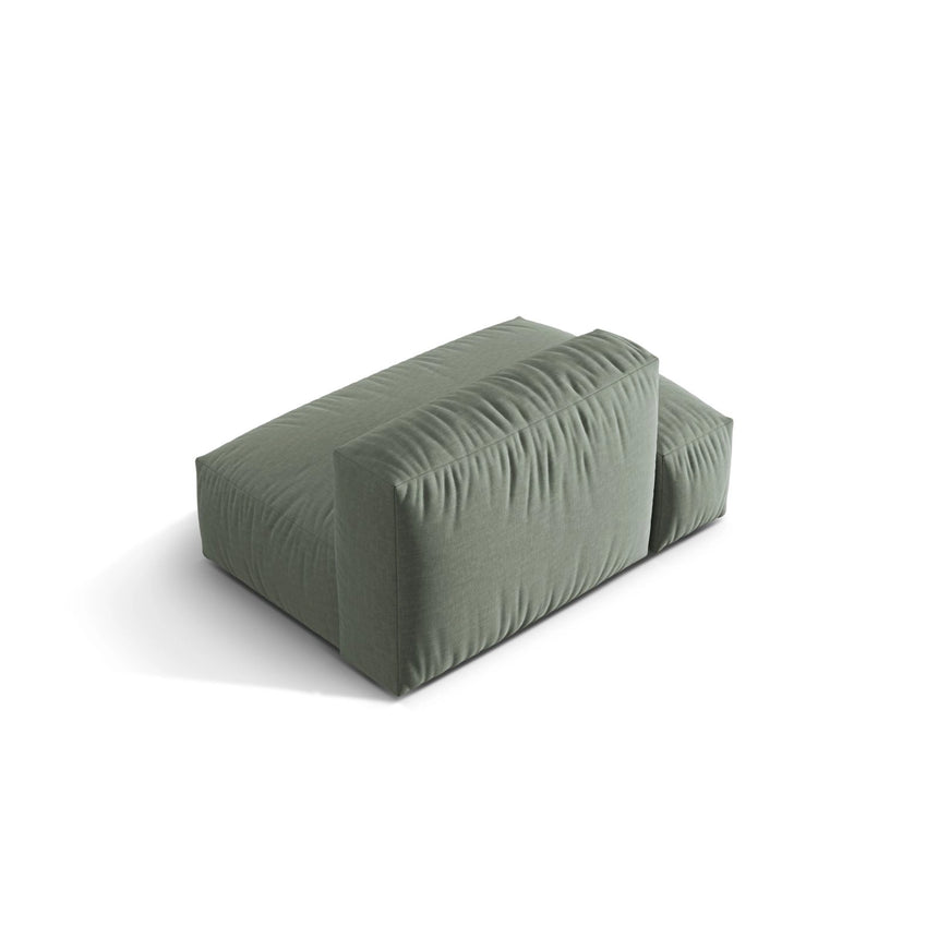 Martina Modulares Sofa Sitzelement, Linke Seite, aus Strukturierter Stoff in Moosgrün (Boston Water Green), 133x106 cm von Micadoni – Bild 4