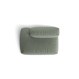 Martina Modulares Sofa Sitzelement, Linke Seite, aus Strukturierter Stoff in Moosgrün (Boston Water Green), 133x106 cm von Micadoni – Bild 5