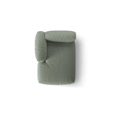 Martina Modulares Sofa Sitzelement, Linke Seite, aus Strukturierter Stoff in Moosgrün (Boston Water Green), 176x120 cm von Micadoni – Bild 5